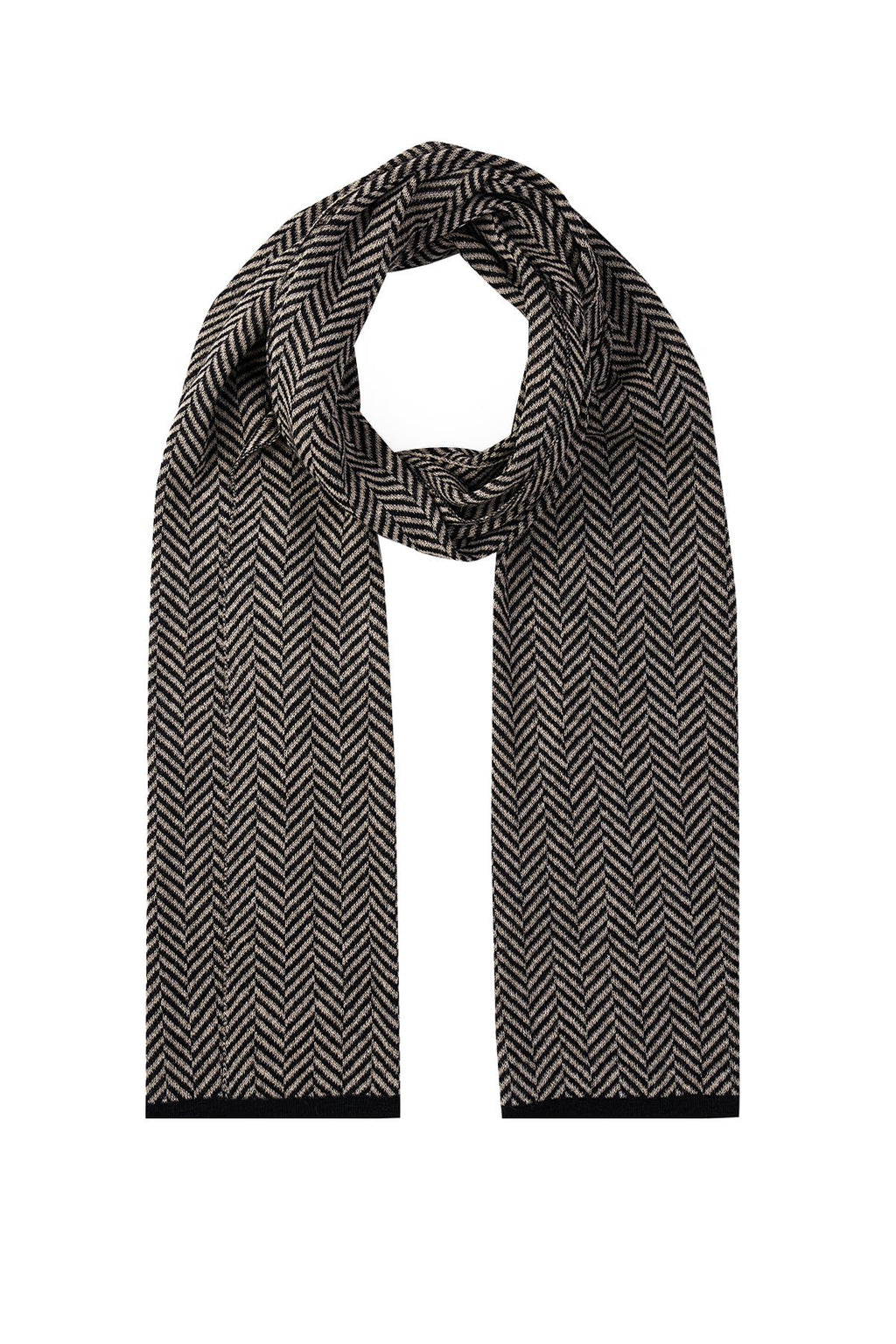 Lycia-sjaal zwart-beige