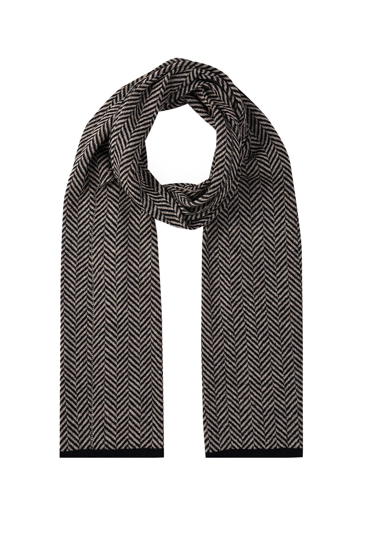Lycia-sjaal zwart-beige