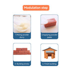 Bouwpakket Steam DIY Cottage Vakantiehuisje- Steen- eerst zelf steentjes maken en daarna bouwen!