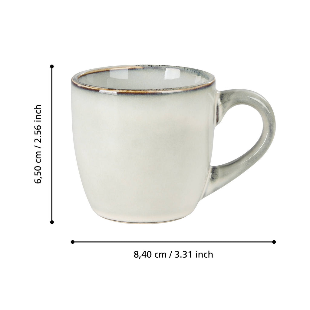 Mok Mandia Grijs 6x6,5cm