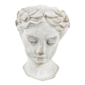 Bloempot Hoofd 11x17 cm Grijs Steen