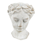 Bloempot Hoofd 11x17 cm Grijs Steen