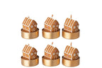 J-Line Huiskaarsen - paraffine - camel - doos van 6