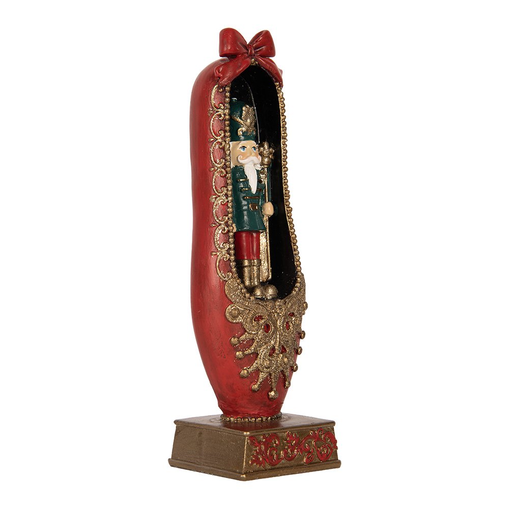 Kerstdecoratie Beeld Notenkraker 6x6x19 cm Rood Kunststof
