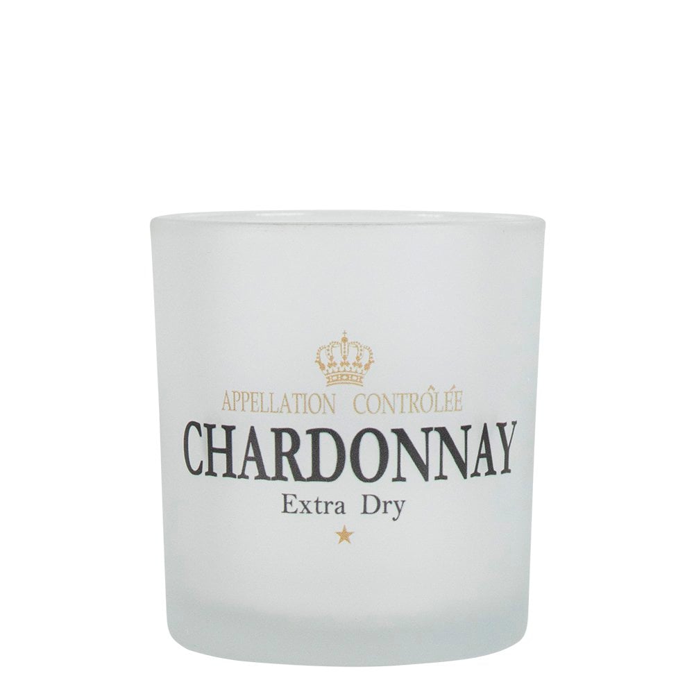 Theelichthouder wijn chardonnay wit small 8cm