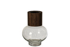 J-Line Vaas Jim - glas - donkerbruin/transparant - small