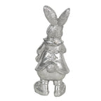 Beeld Konijn 13 cm Zilverkleurig Kunststof
