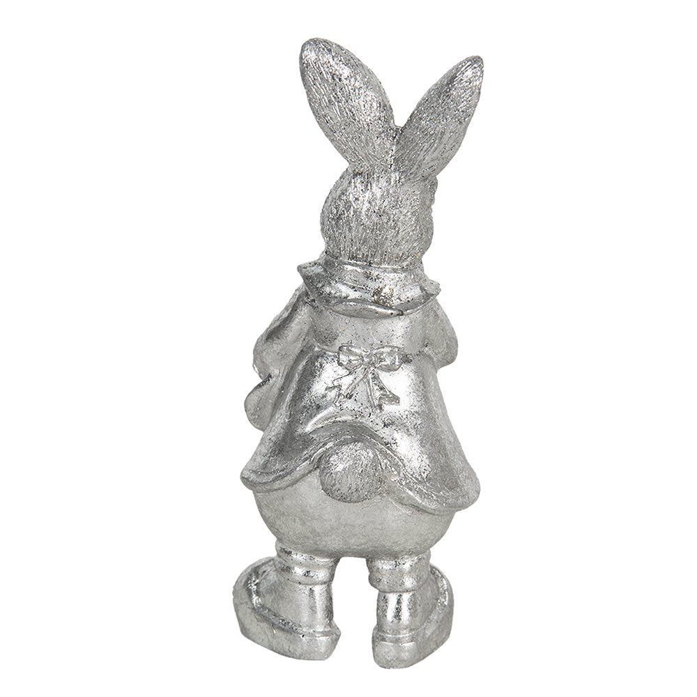 Beeld Konijn 13 cm Zilverkleurig Kunststof