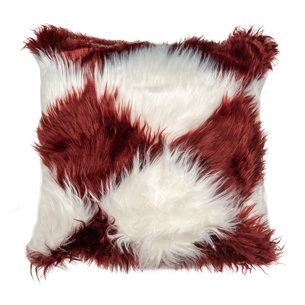 Kussenhoes 45x45 cm Wit Rood Polyester