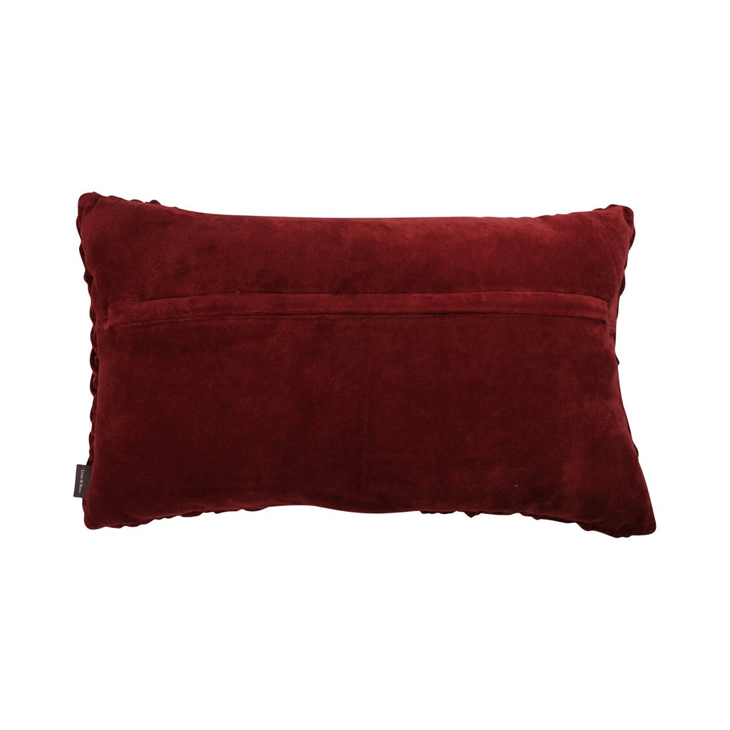 Smock kussen rood 30x50cm