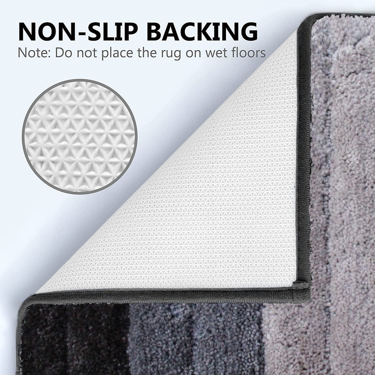 Microvezelbadmat 40x60 cm - Zacht, antislip, ultra-absorberende luxe badkamerdeurmat, wasbaar in de machine (grijs)