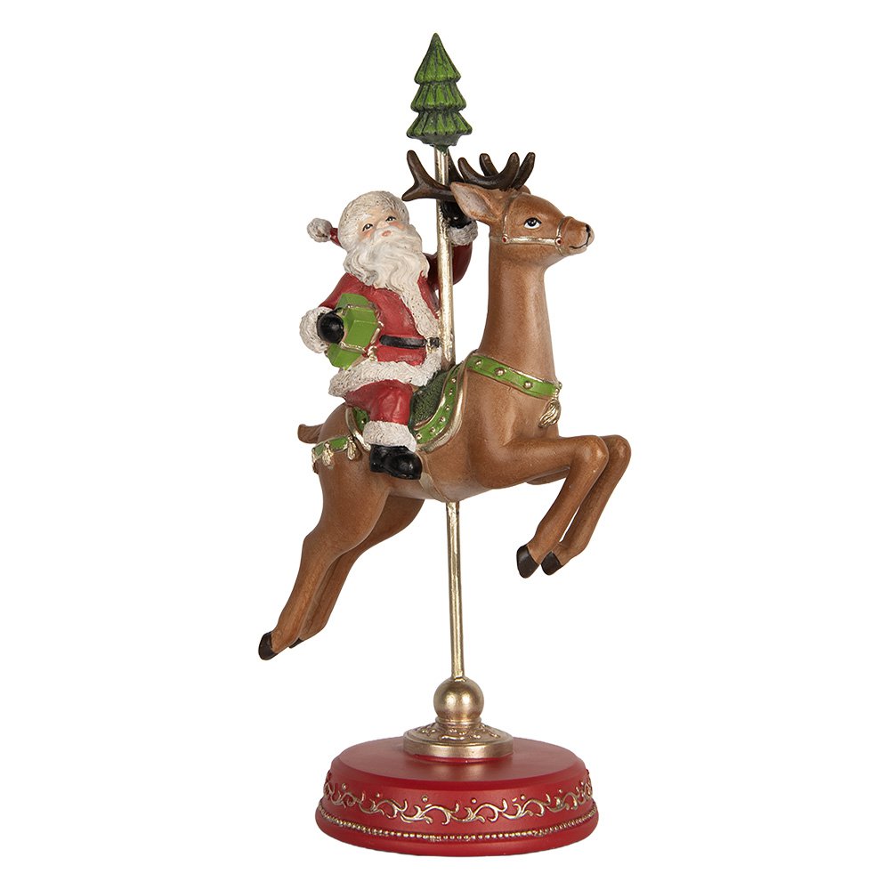Beeld Kerstman 16x11x30 cm Rood Kunststof