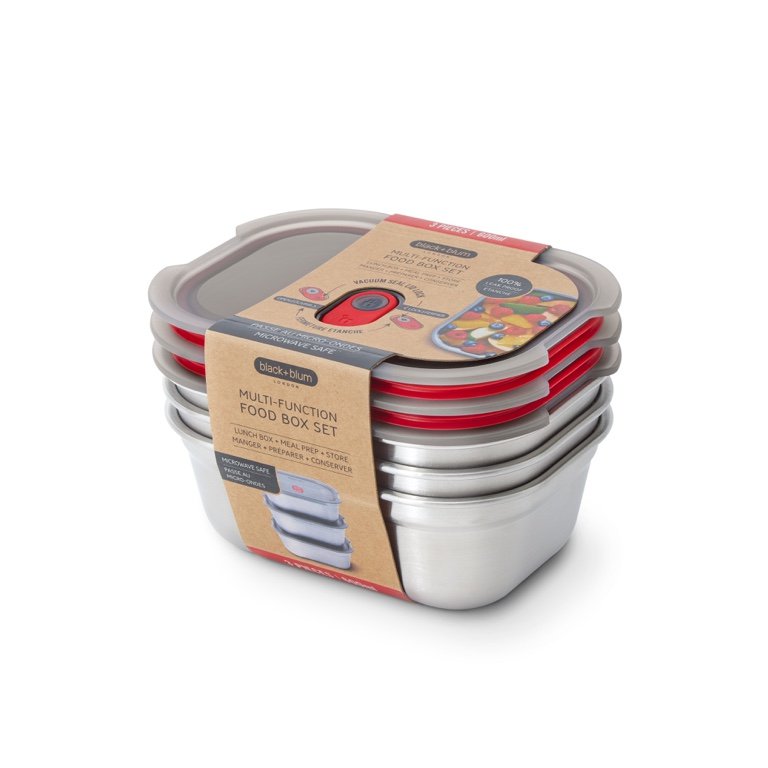 Black+Blum Steel Food Box set - Meal prep Small set van 3