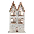 Waxinelichthouder Huis 30x13x54 cm Grijs Metaal