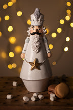 Kerstdecoratie Notenkraker 24 cm Wit Kunststof