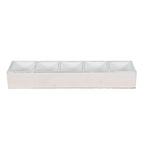 Houten Kistje 54x12x7 cm wit thouut opbergkistje