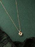 Rosévergulde hanger met CZ-knopen – ketting – eigentijdse stijl – ketting van 22 cm