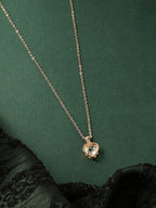 Rosévergulde hanger met CZ-knopen – ketting – eigentijdse stijl – ketting van 22 cm