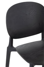 J-Line stoel Basic - kusntstof - zwart