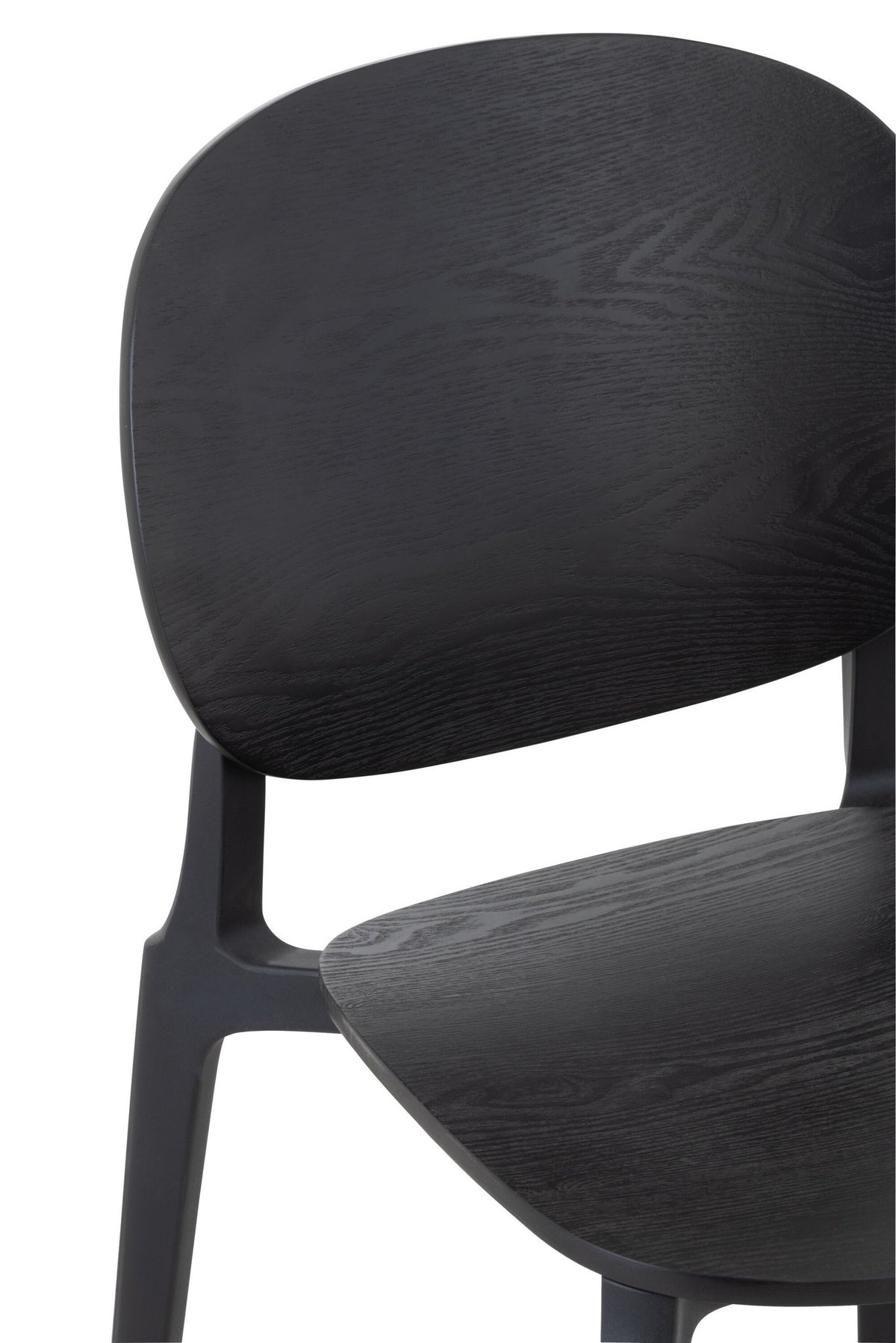 J-Line stoel Basic - kusntstof - zwart