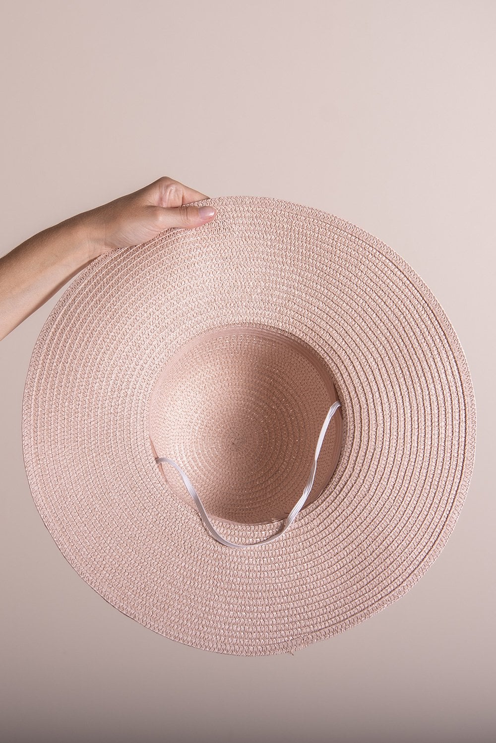Hoed Dames Roze Papierstro Zonnehoed