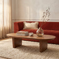 Bullnose mangohouten salontafel bruin - 140x60x35 cm