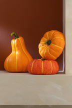 J-Line decoratie Pompoen - keramiek - oranje