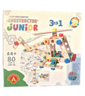 Constructieset Constructor Junior Helikopter 3 in 1 van hout- 80 onderdelen