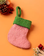 Kerstornament | Vilten sneeuwpopkous | 10x3x19cm