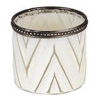 Theelichthouder Ø 8x7 cm Wit Glas Waxinelichthouder
