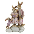 Beeld Konijn 11x6x18 cm Roze beige polyresin
