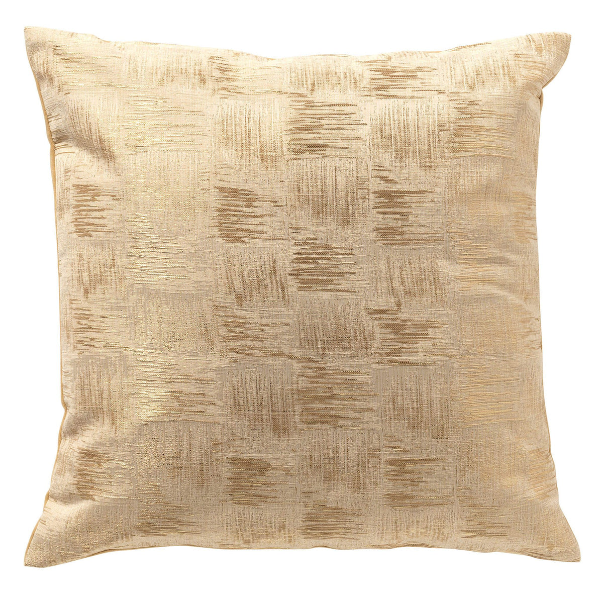 Dutch Decor Lamar - Kussen 45x45 cm - Gebleekt zand - Beige, goud