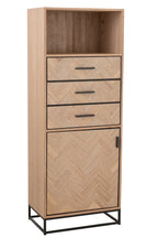 J-Line kast Hoog Zigzag kast - hout/metaal - naturel/zwart