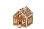 J-Line decoratie Huis Peperkoek Ster - polyresin - bruin - M - LED