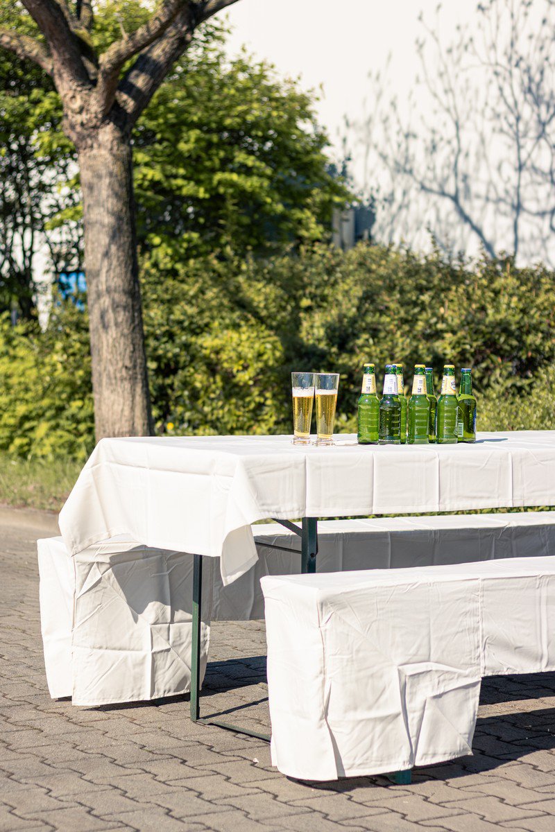 Biertafelset Vlamvertragend Champagne 2460 1e 100x260cm/ 2e 220x25x45cm