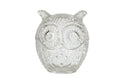 J-Line Decoratieve pot met uil - glas - transparant