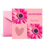 Kadobon – “Gutschein Für dich” – Gerbera – 25 Stuks - 13x13cm