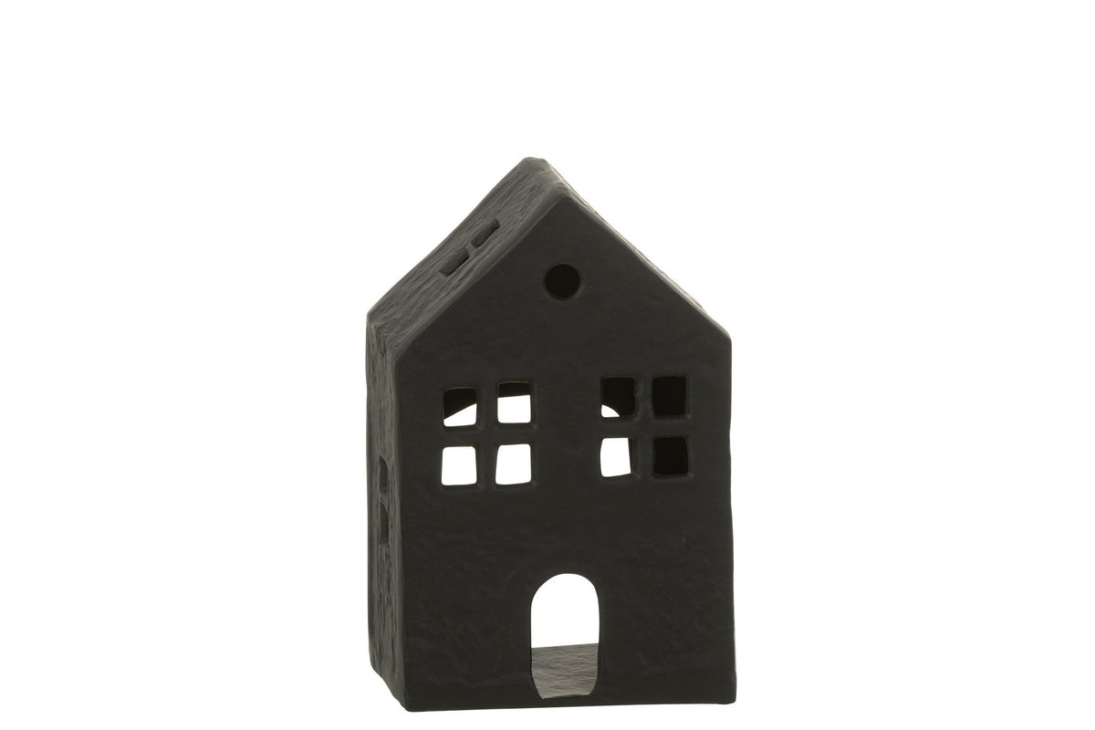 J-Line kaarshouder Huis - aluminium - zwart