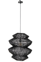 J-Line hanglamp Touw - metaal - zwart - L