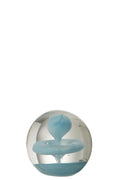 J-Line presse-papier Bel - glas - lichtblauw - small
