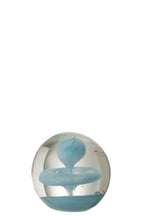 J-Line presse-papier Bel - glas - lichtblauw - small