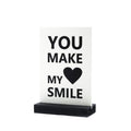 Decoplaatje - You make my hart smile - met houder