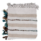 Plaid 125x150 cm Beige Katoen Strepen Deken