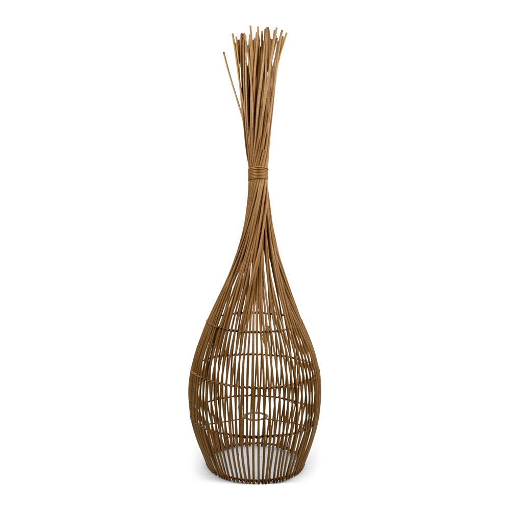 Rotan vloerlamp 110cm (incl. elec. snoer)