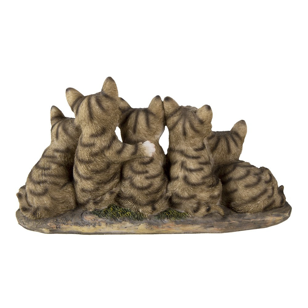 Beeld Kat 32x13x16 cm Grijs Kunststof