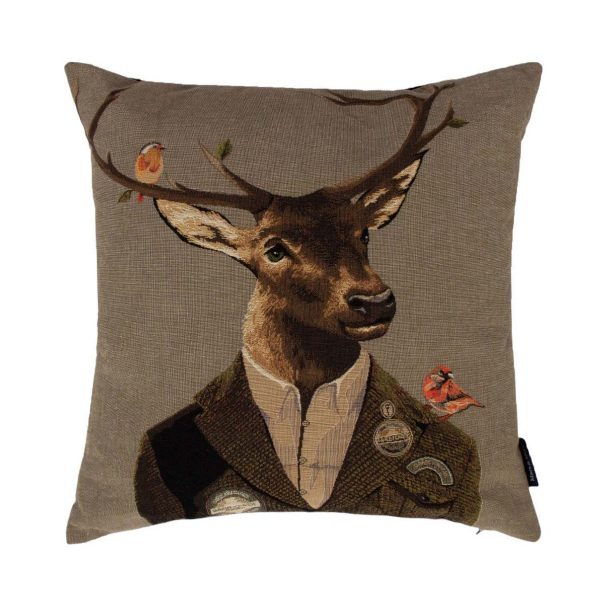 Gobelin kussen jager edelhert 45x45cm