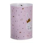 Spaarpot Ø 10x15 cm Roze Metaal Konijn