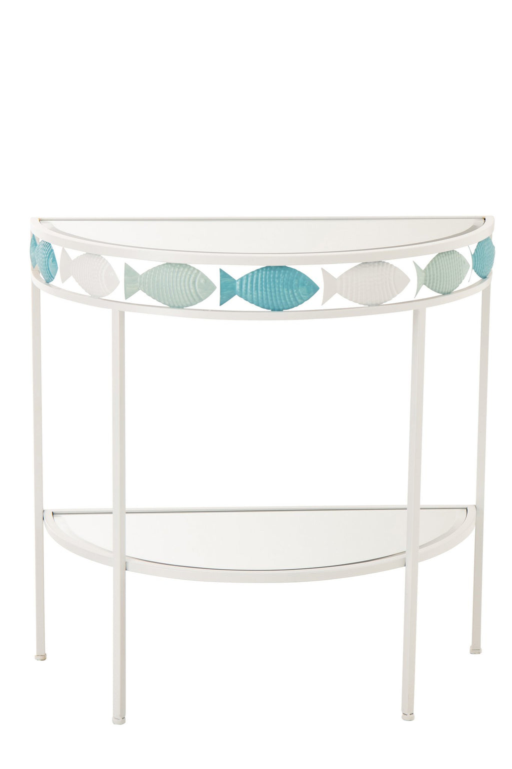 J-Line console Vijs - metaal - lichtblauw/wit