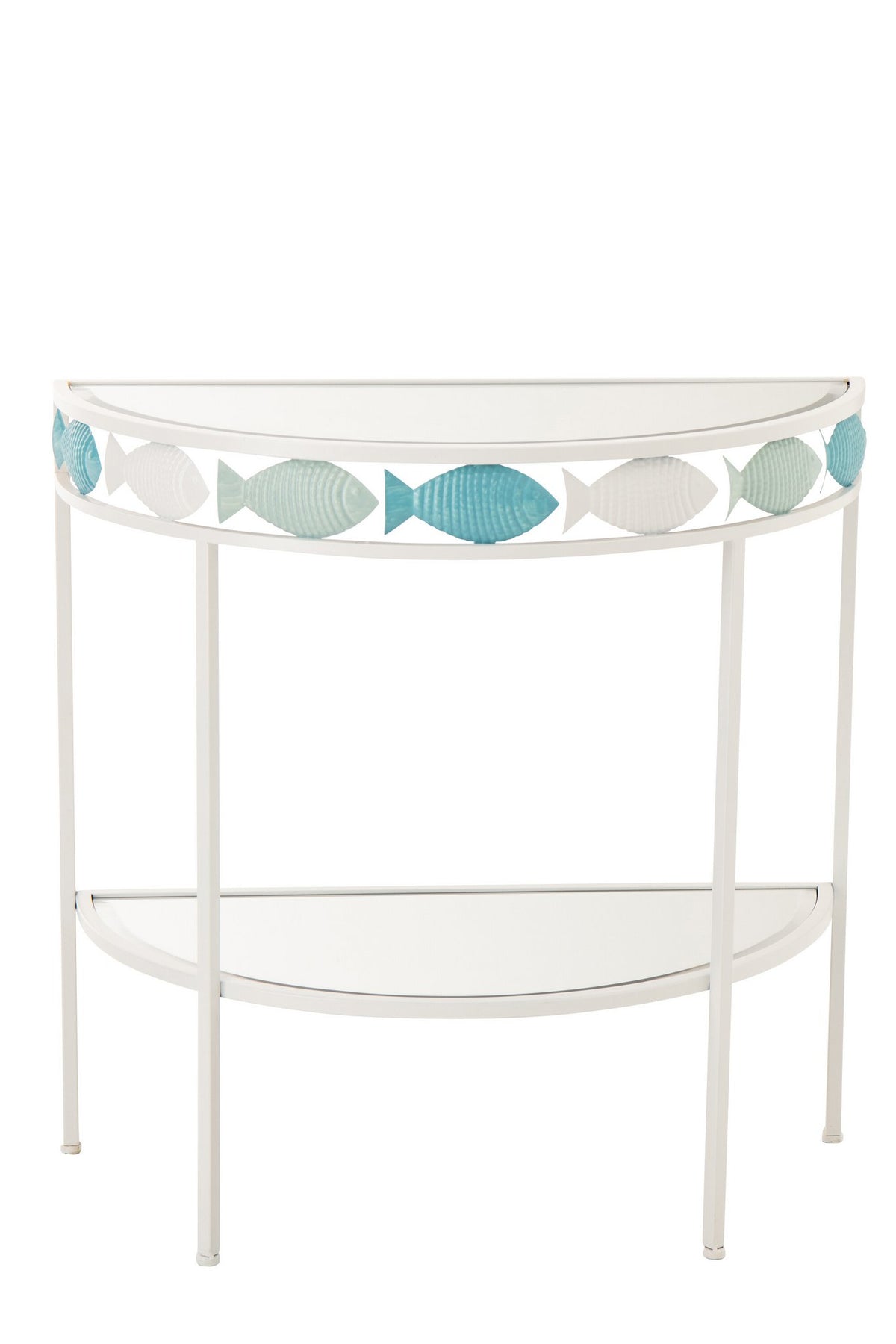 J-Line console Vijs - metaal - lichtblauw/wit
