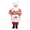 Kerstdecoratie Beld Kerstman 22x19x45 cm Rood Textiel